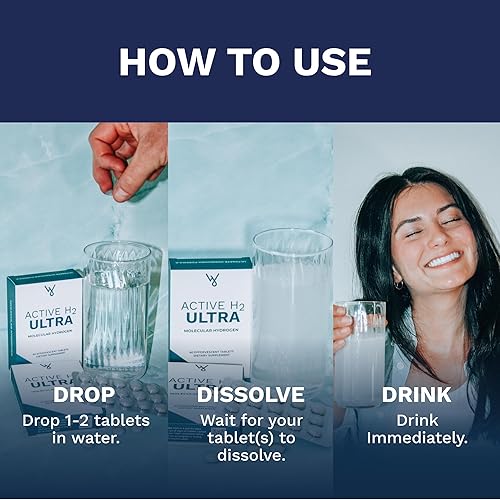 Miniatura 7 de Active H2 Ultra+ - Tableta de agua de hidrógeno, frambuesa natural. Optimiza la salud, apoya la inmunidad y equilibra los antioxidantes con los