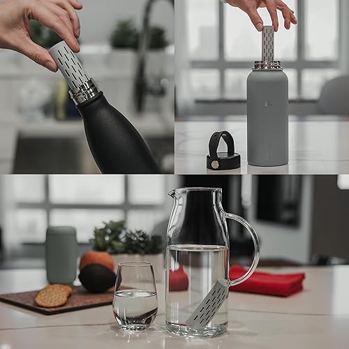 Miniatura 10 de GOFILTR Infusor de agua alcalino jumbo  pH 9.5 + electrolitos para cualquier jarrabotella de agua grande, 300 galones  3 meses, infusor de agua