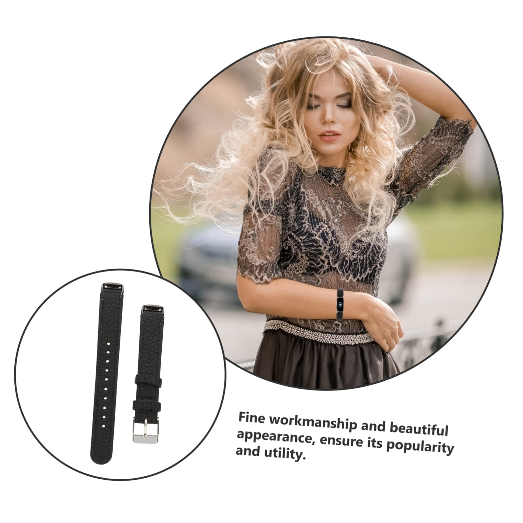 Gadpiparty 5pièces Bracelet De Montre Cuir Texturé Pour Luxe Bracelet Remplaçable Ajustable Et Confortable Élégant Et Accessoire Pratique Pour Montre Connectée