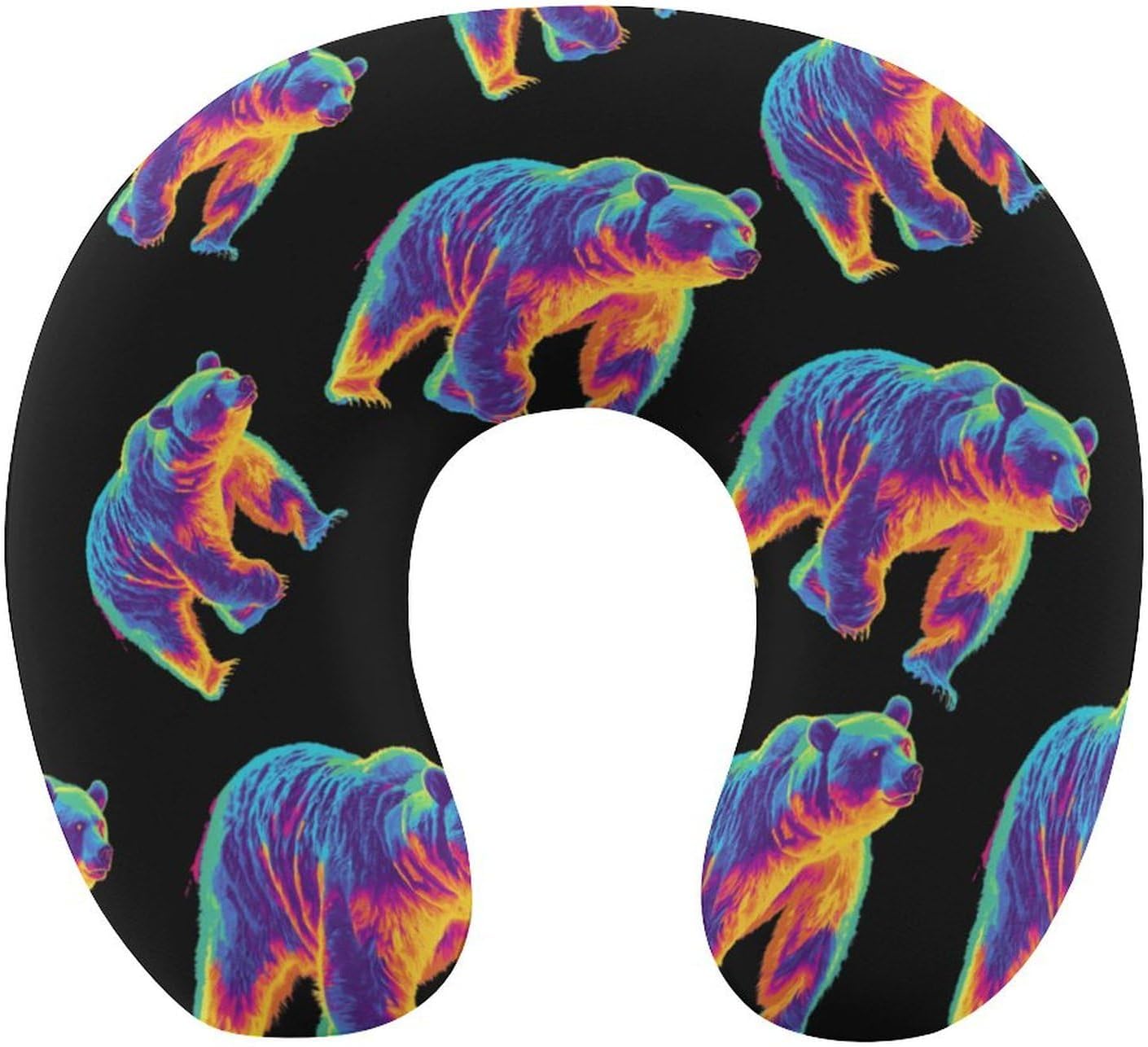 Bear Thermal Imaging Memory Foam Pillows U Shaped Travel Neck Pillow