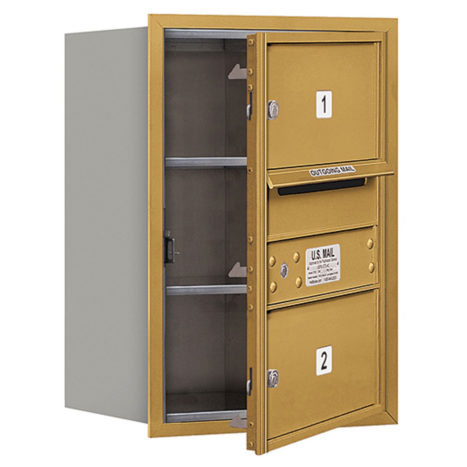 Buzón comunitario de 4 puertas Salsbury Industrias 3706s-02gfp para portales y oficinas