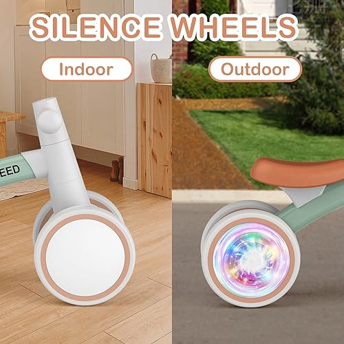 Miniatura 6 de SEREED Colorful Lighting - Bicicleta de equilibrio para bebés, juguetes para niños de 1 año, bicicleta de equilibrio para niños de 12 a 24 meses con