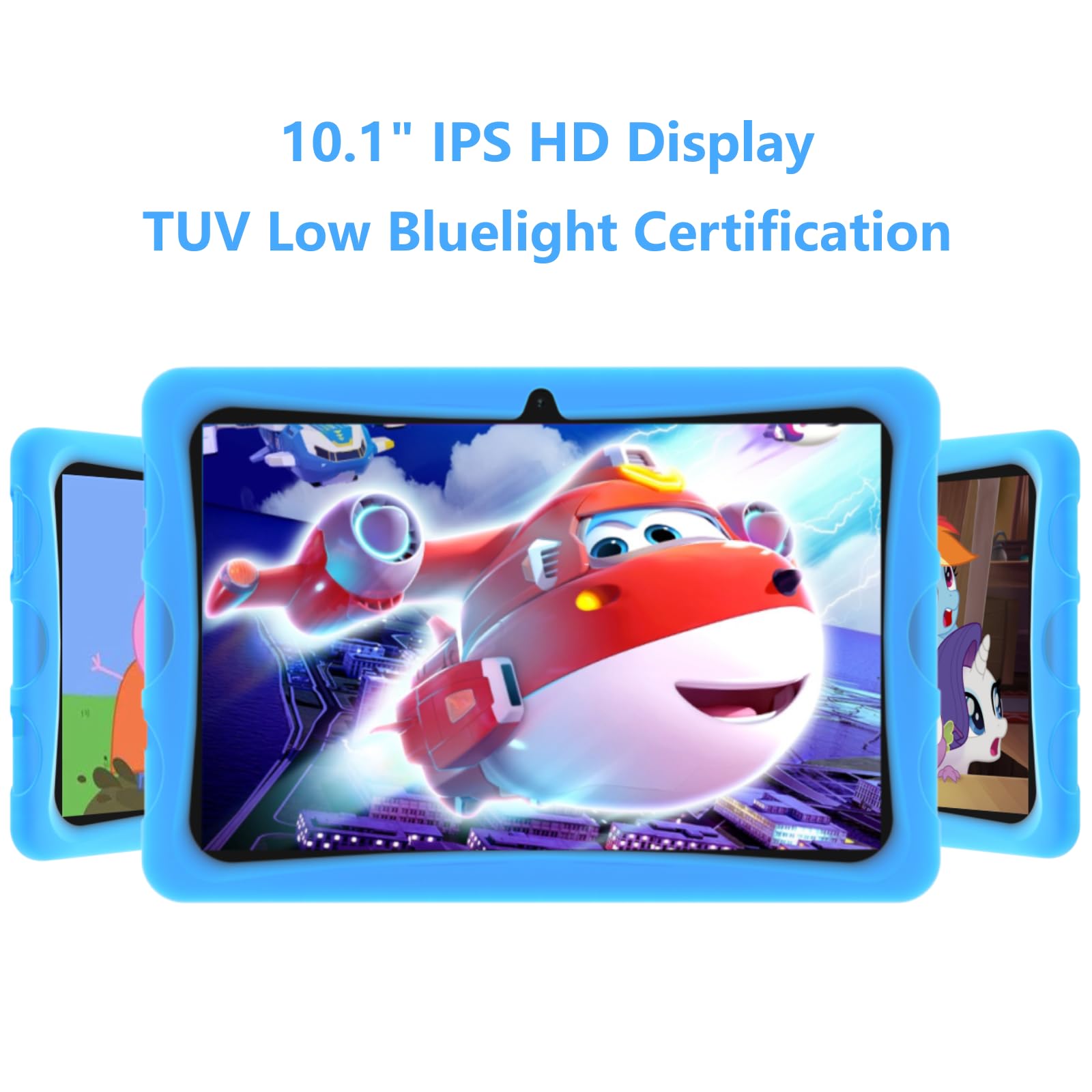 U10 KID Tablet dla dzieci 10 cali, tablet z Androidem 13 z WiFi 6, 9 GB RAM + 128 GB ROM, kontrola rodzicielska, odporny na wstrząsy futerał EVA, Kids Space, 5060 mAh, Widevine L1, PlimPad Kids