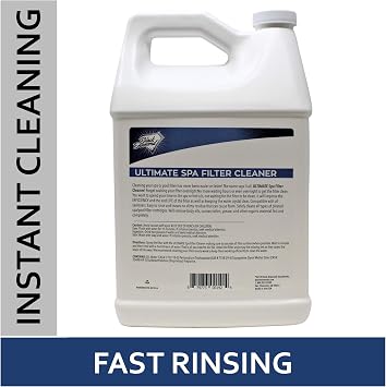 Ultimate Spa Filter Cleaner Fast-Acting Spray for Hot Tub & Pool Filters. 1-QT, 1-G, Ultimate SPA and Pool Natural Enzyme Water Clarifier Treatment for Hot Tub. Reduces Chemical use. 1-QT