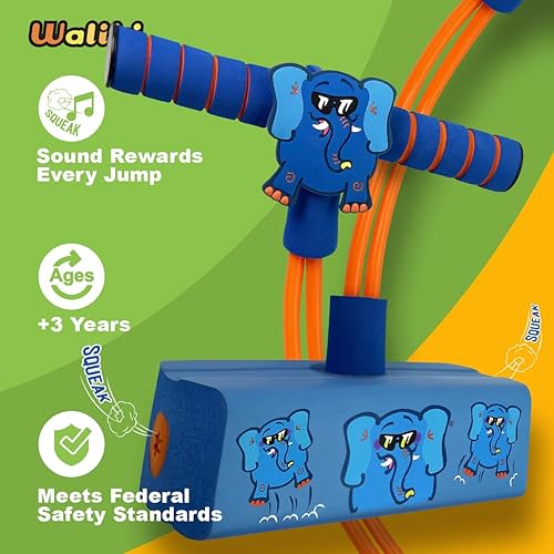 Miniatura 35 de WALIKI Foam Pogo Hopper Bull Jumper El mejor juguete para niños de 5 años Rojo