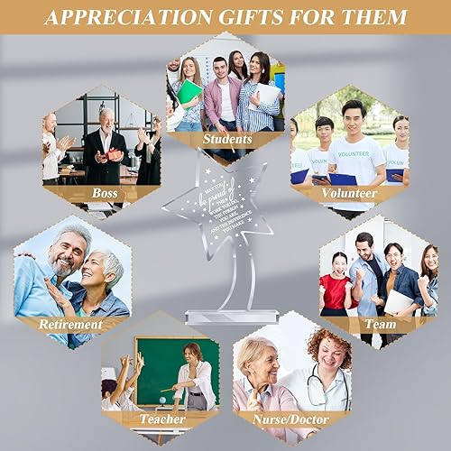 Miniatura 7 de Bucherry 10 piezas de premios de agradecimiento a los empleados para compañeros de trabajo acrílico trofeo de agradecimiento May You Be Proud of The