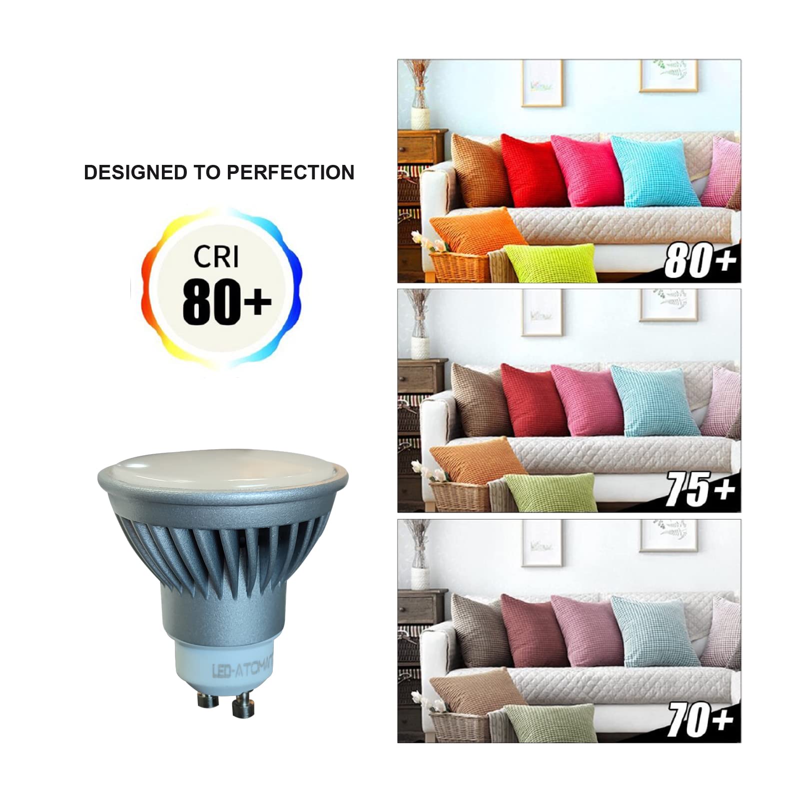 LED ATOMANT 10x Lampadina LED GU10 7W Dimmerabile Bianco Freddo 680lm