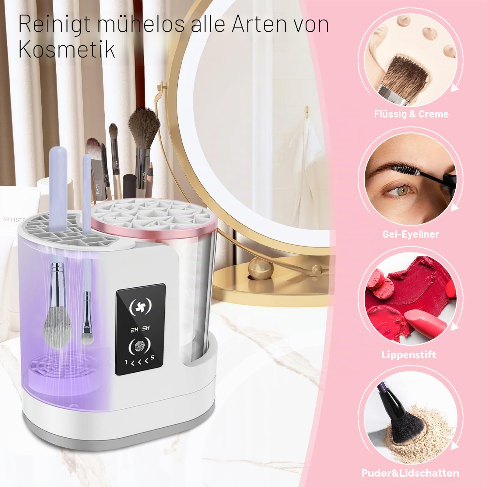 Elektrische Reinigungs- und Trocknungsmaschine, tragbar, automatisch, USB, multifunktionales Make-up-Pinsel-Werkzeug