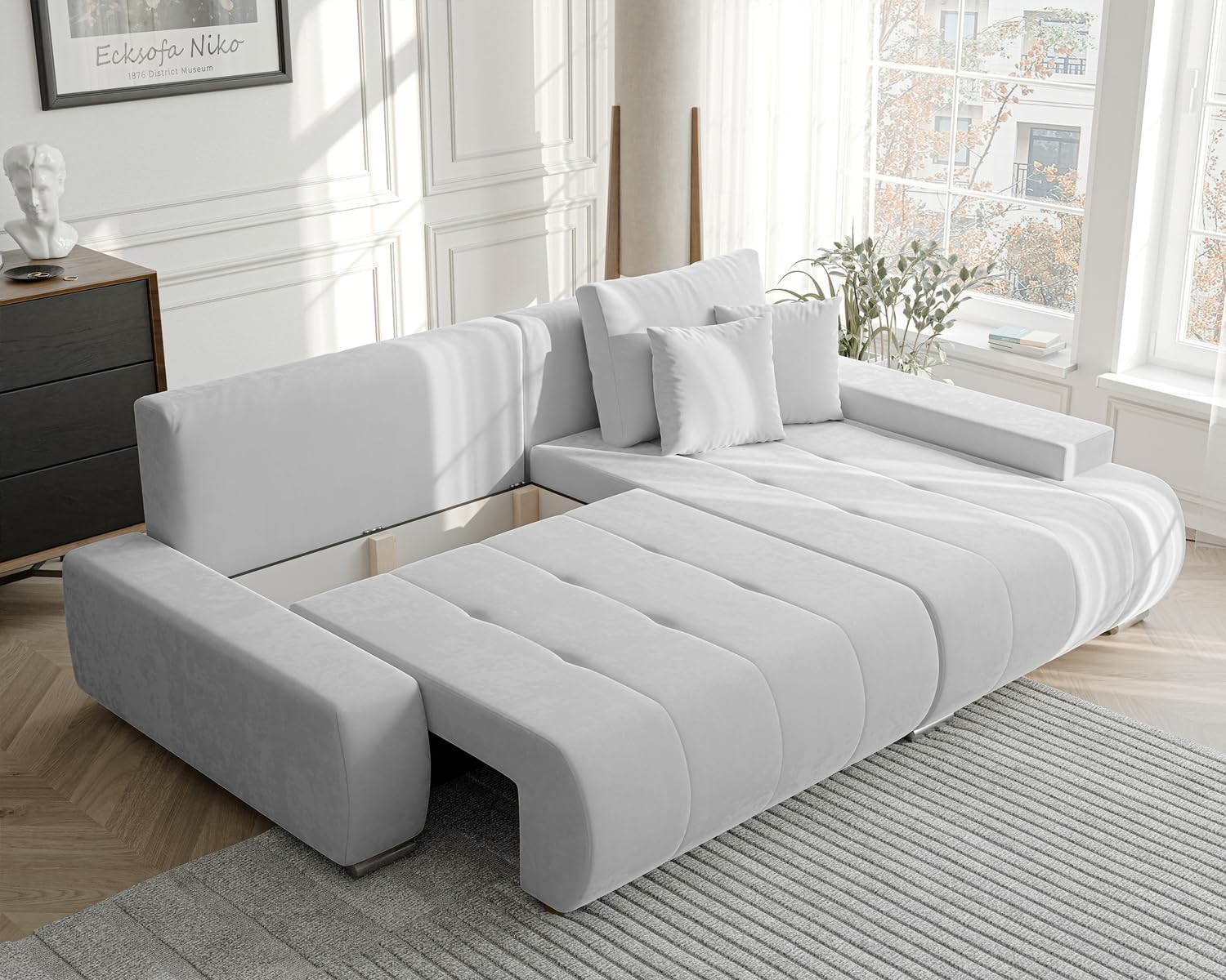 Sofa with Sleep Function 227 x 153 cm - Corner Sofa Jamaica | Ubuy Sofa with Sleep Function 227 x 153 cm - Corner Sofa Jamaica | Ubuy