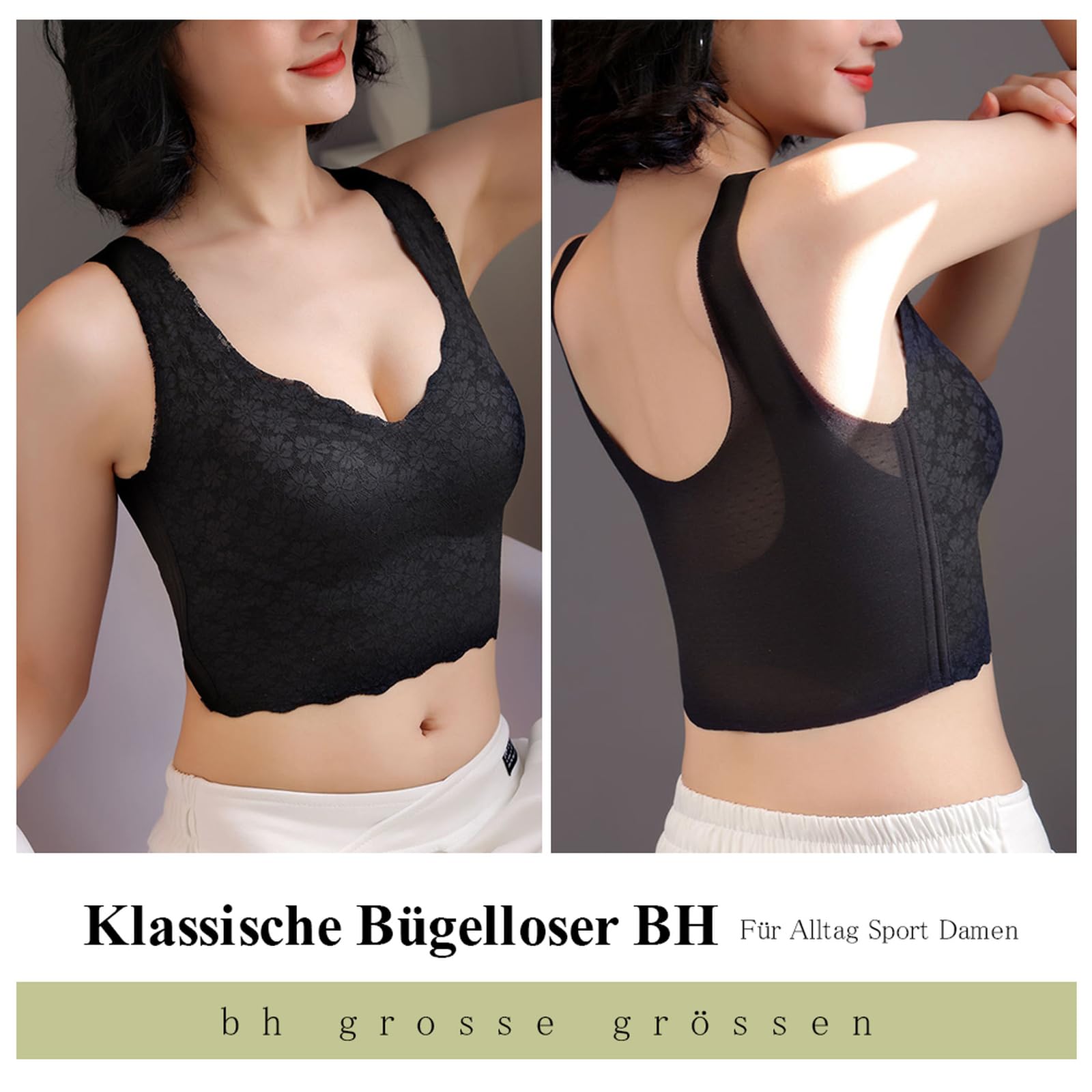 Brassiere Sport Femme sans Armature Brassiere Couverture complète