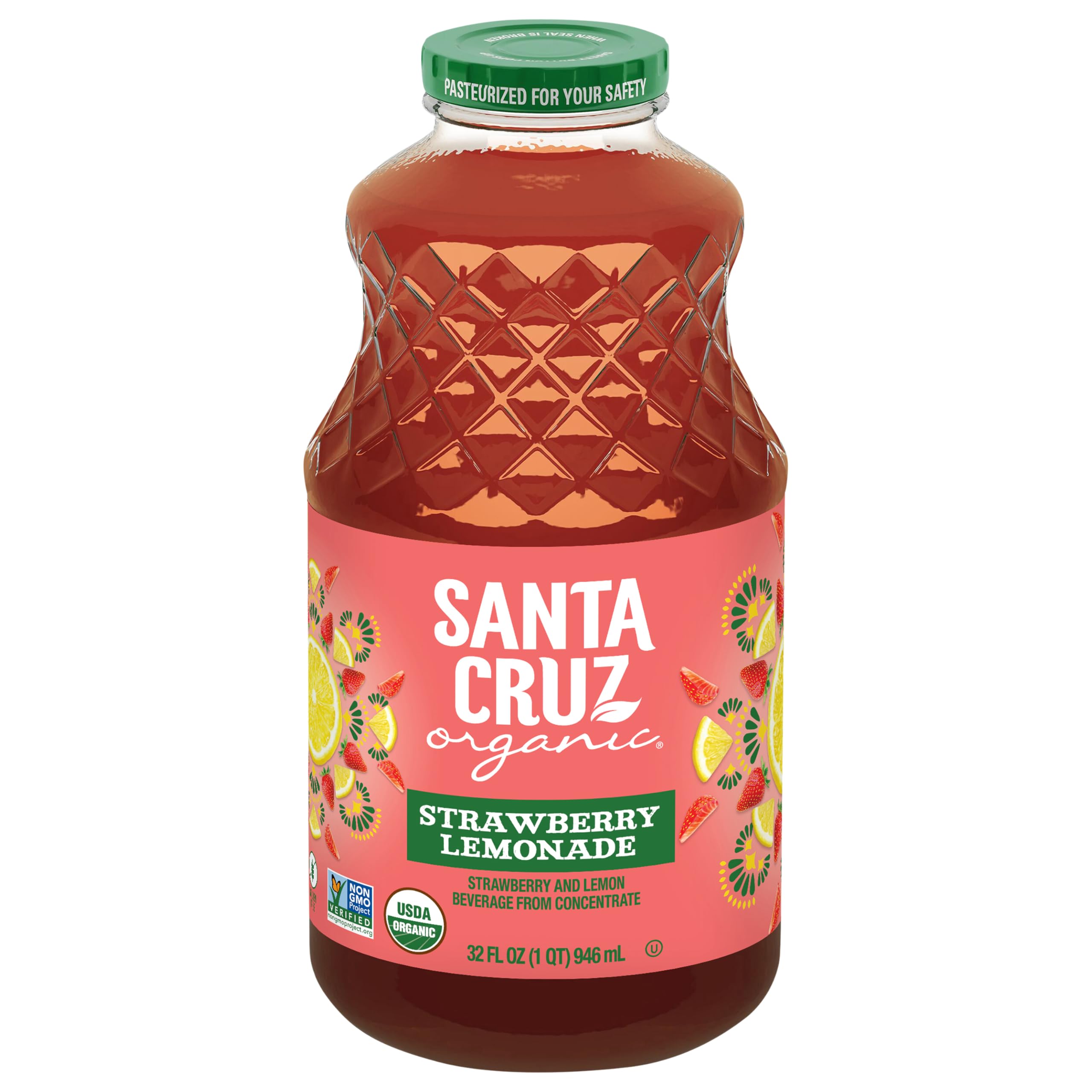 Santa Cruz Organic Strawberry Lemonade, 32 fl oz (Pack of 1)