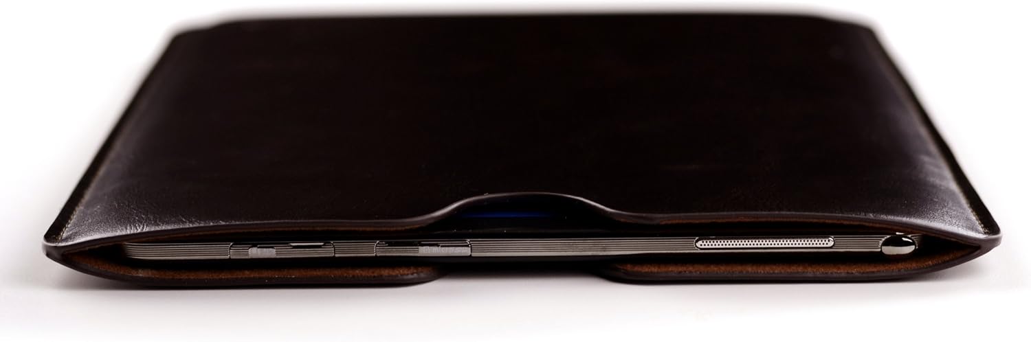 Synthetic Leather Tablet Sleeve for Samsung Galaxy TabPRO S, Tab Pro 12.2 and Note Pro 12.2 by Dockem - Slim, Simple, Professional Sleeve with Microfiber Felt Lining (Dark Brown)