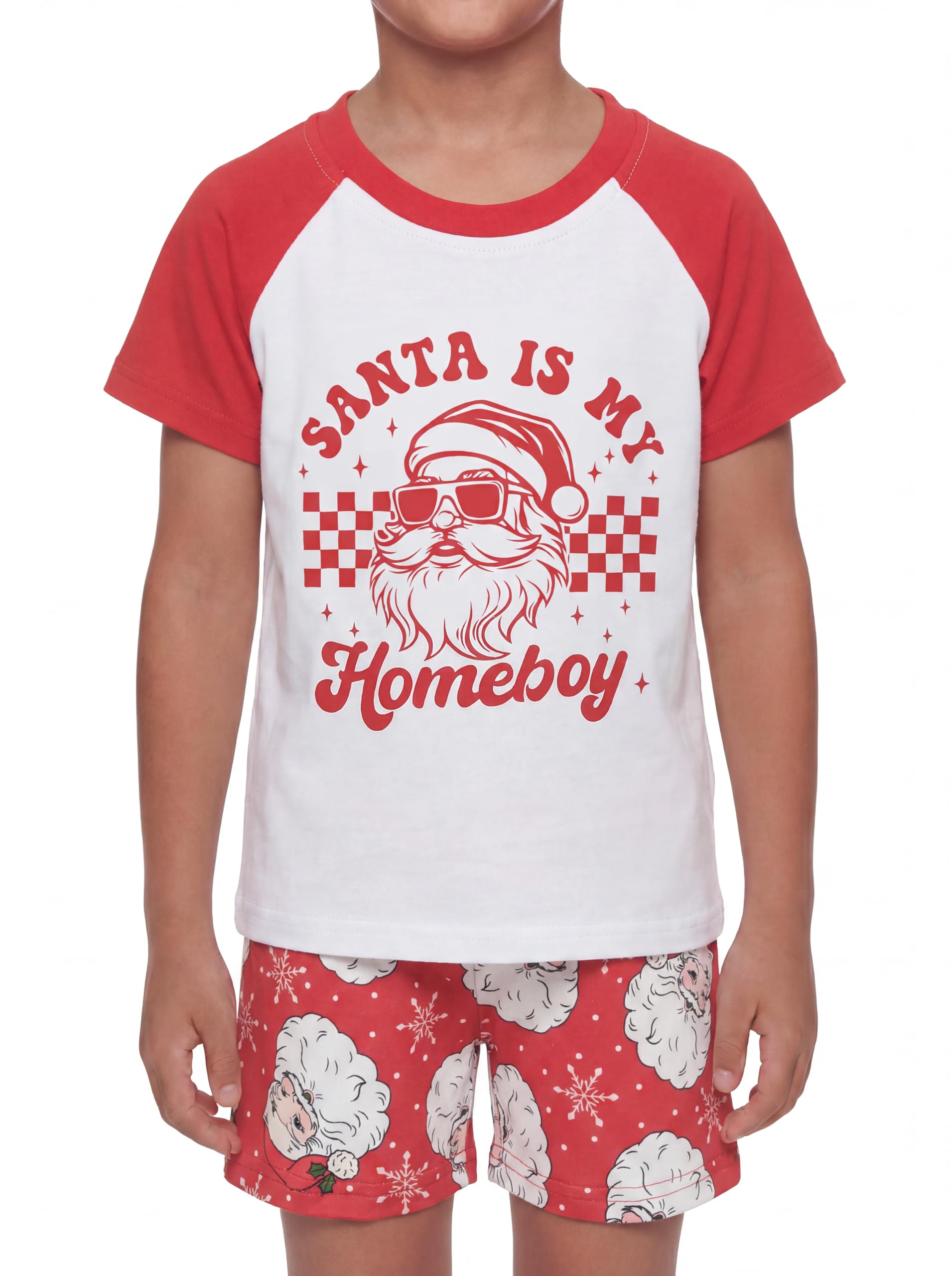 Boys 2pc Shorts Set Outfit Short Sleeve Shirt with Classic Applique Print and Shorts