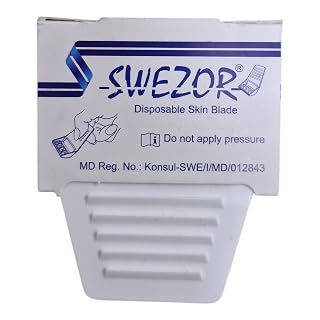 SWEZOR Disposable Skin Blade Manual Razor - The Original - Made in Sweden - Pack of 5 - Platinum Coated Stainless Steel - for Men/Women