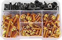 Vista 6 de Kit de tornillos Gorgeri Tornillos de 177 piezas universales para motocicleta Kit de pernos de carenado M5 M6 apto para bicicletas deportivas Kit