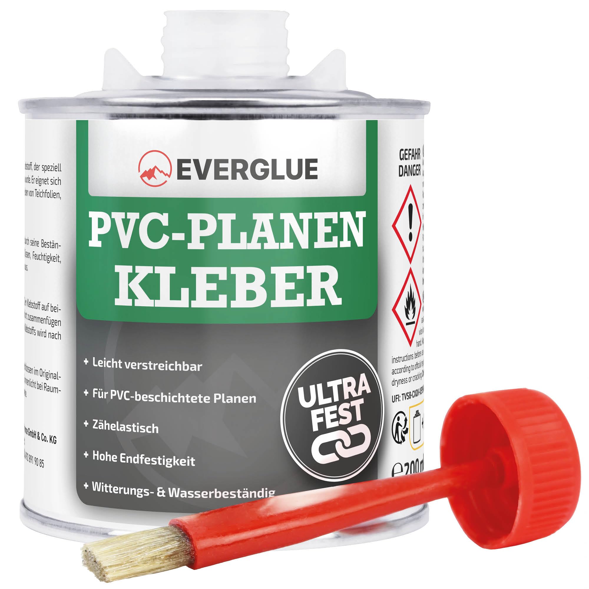 pvc kleber für zelte Everglue Weich-PVC Gewebeplanenkleber Quellschweißmittel wasserbeständig transparent 200ml Pinseldose – ideal LKW-Planen, Bootsplanen, Zelte, Reparatur im Außenbereich Baumarkt Angelliegen Aménagement VW Caddy | Choose Year Range:2017-2022