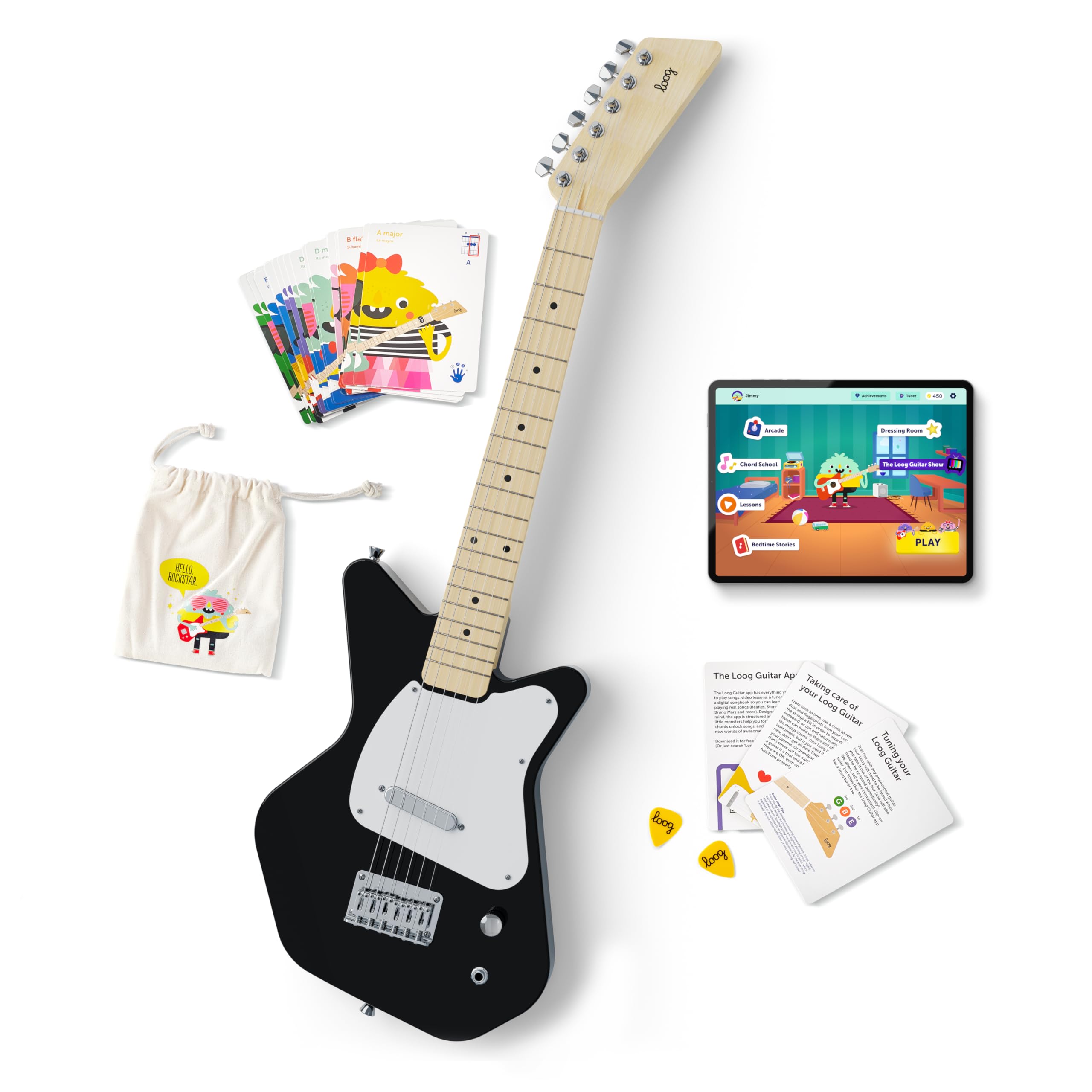 Pro VI Electric kids real guitar for Beginners Built-in Amp and Speaker Ages 9+ Learning app & lessons included