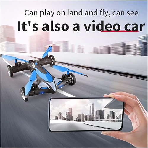Miniatura 7 de - 2 en 1 2.4G RC Drone Air-Ground Flying Car 4K HD Cámara Dron Quadcopter con luz nocturna LED Juguetes para helicópteros (Color  Naranja Tamaño