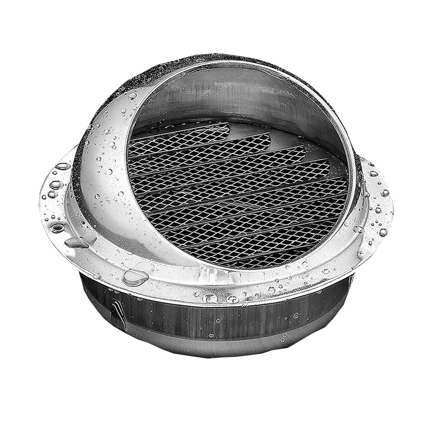 Rejilla Ventilación Pared Redonda, Cubierta de Ventilación de Acero Inoxidable con Malla Fina, Regulable Campana de Escape 5.5 10.5 13.5 17.5 19.5 34.5 cm para Residencial y Comercial(34.5cm)