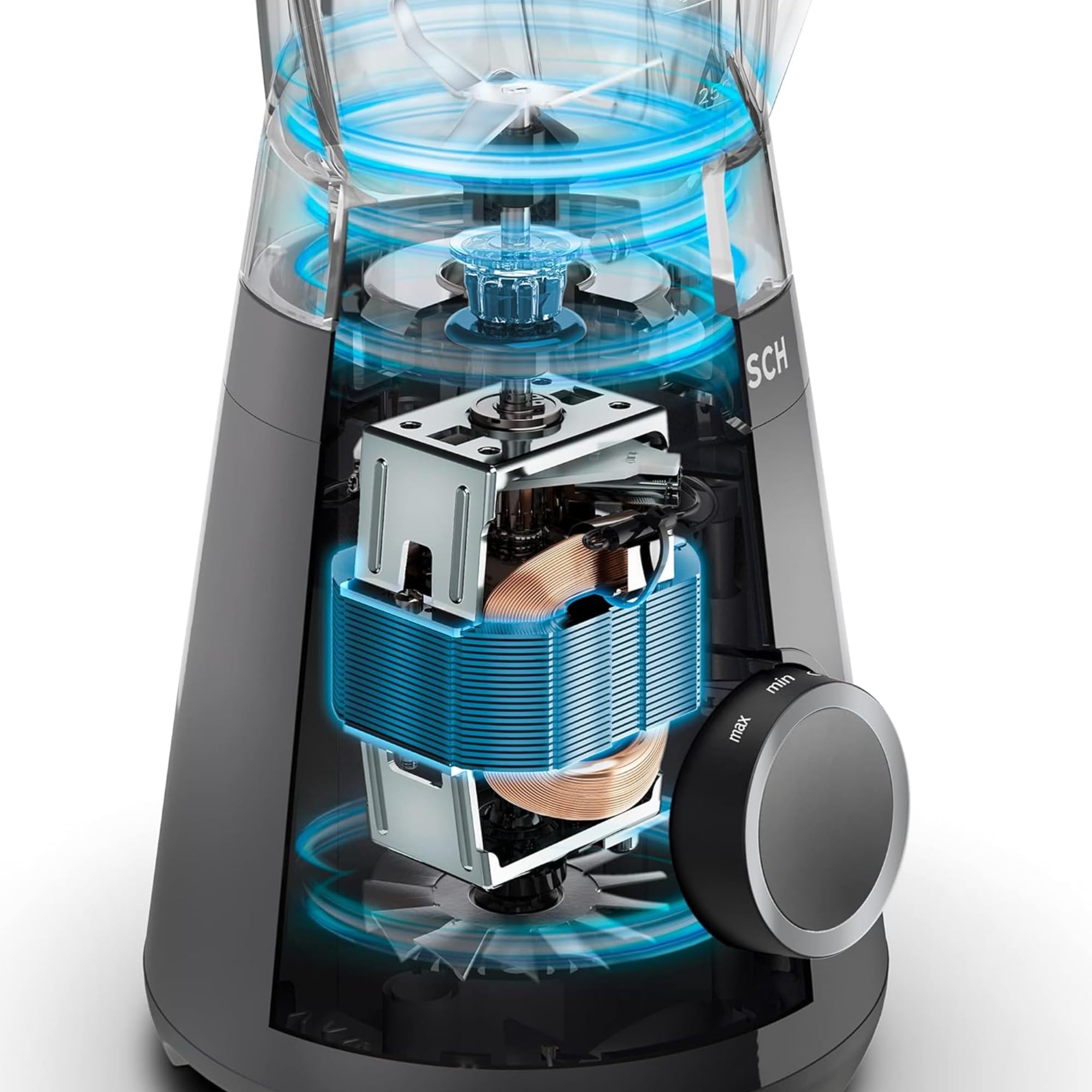 Bosch - Batidora de vaso, VitaPower, Serie 4, 1200W, Jarra Tritán, Botella ToGo, Negro, MMB6141B