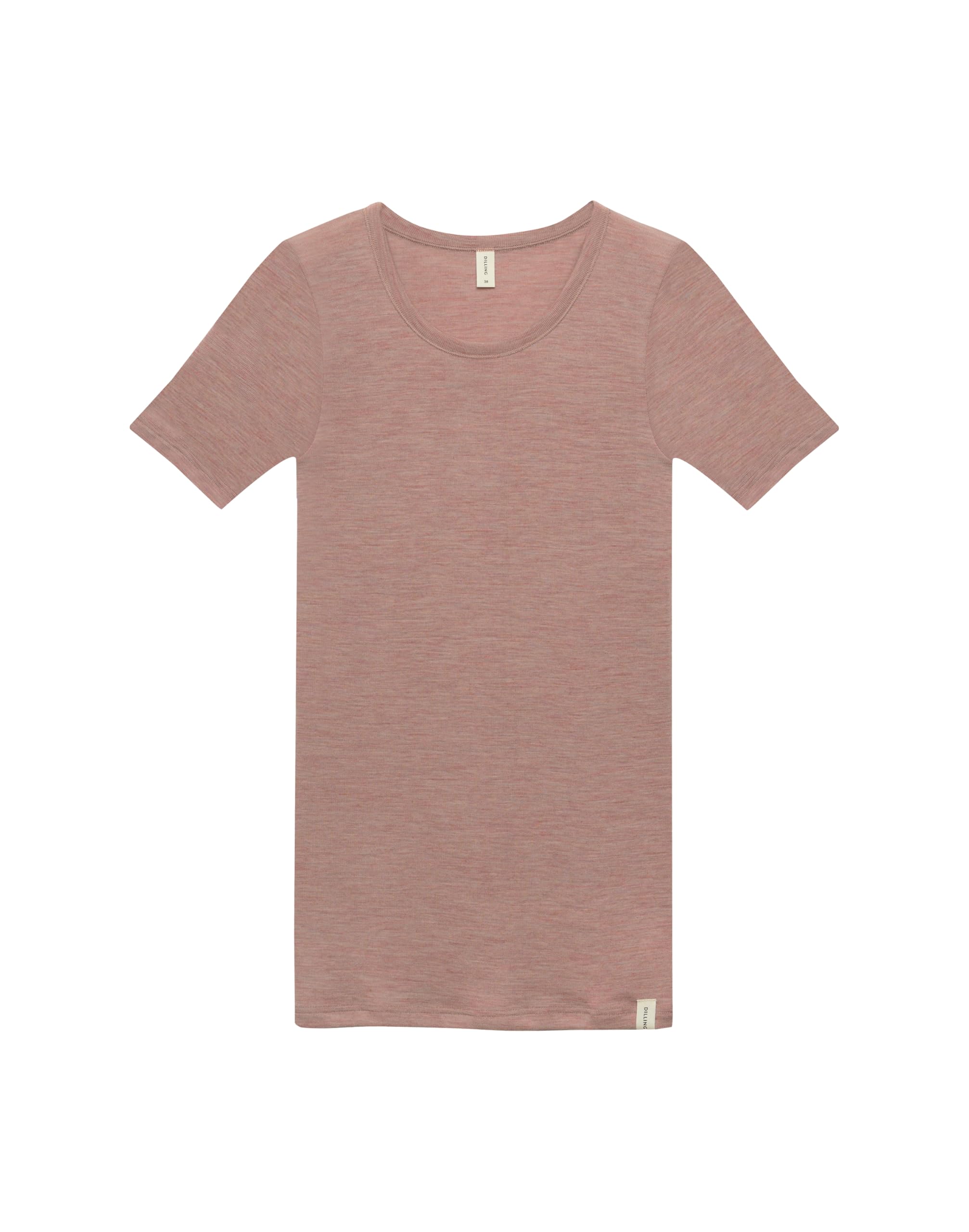 Dilling Women's Blusher-Melange Merino Wool T-Shirt, 14