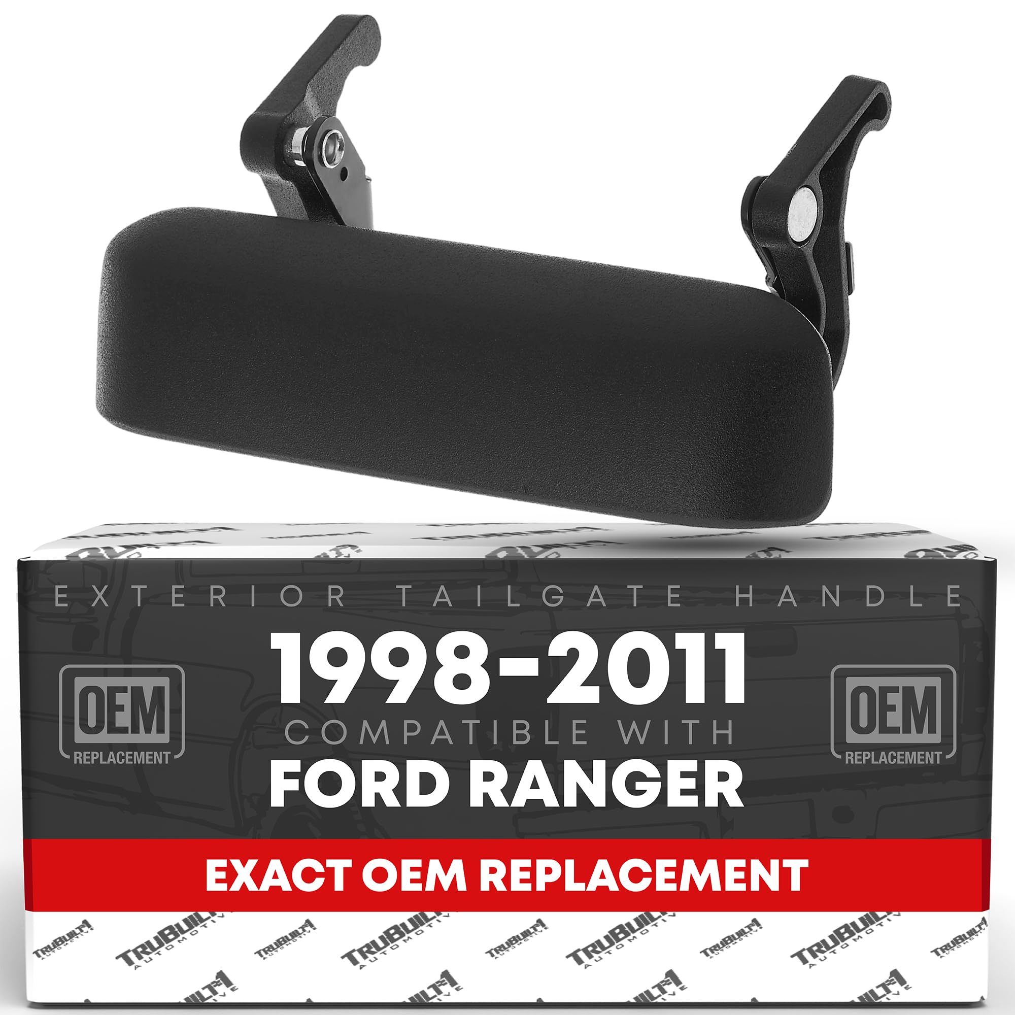T1A Tailgate Handle - Compatible with 1998-2011 Ford Ranger - Textured Black - OEM 1L5Z9943400AAA, 1L5Z-9943400-AAA, 1L5Z 9943400-AAATEX, 77872, FO1915109