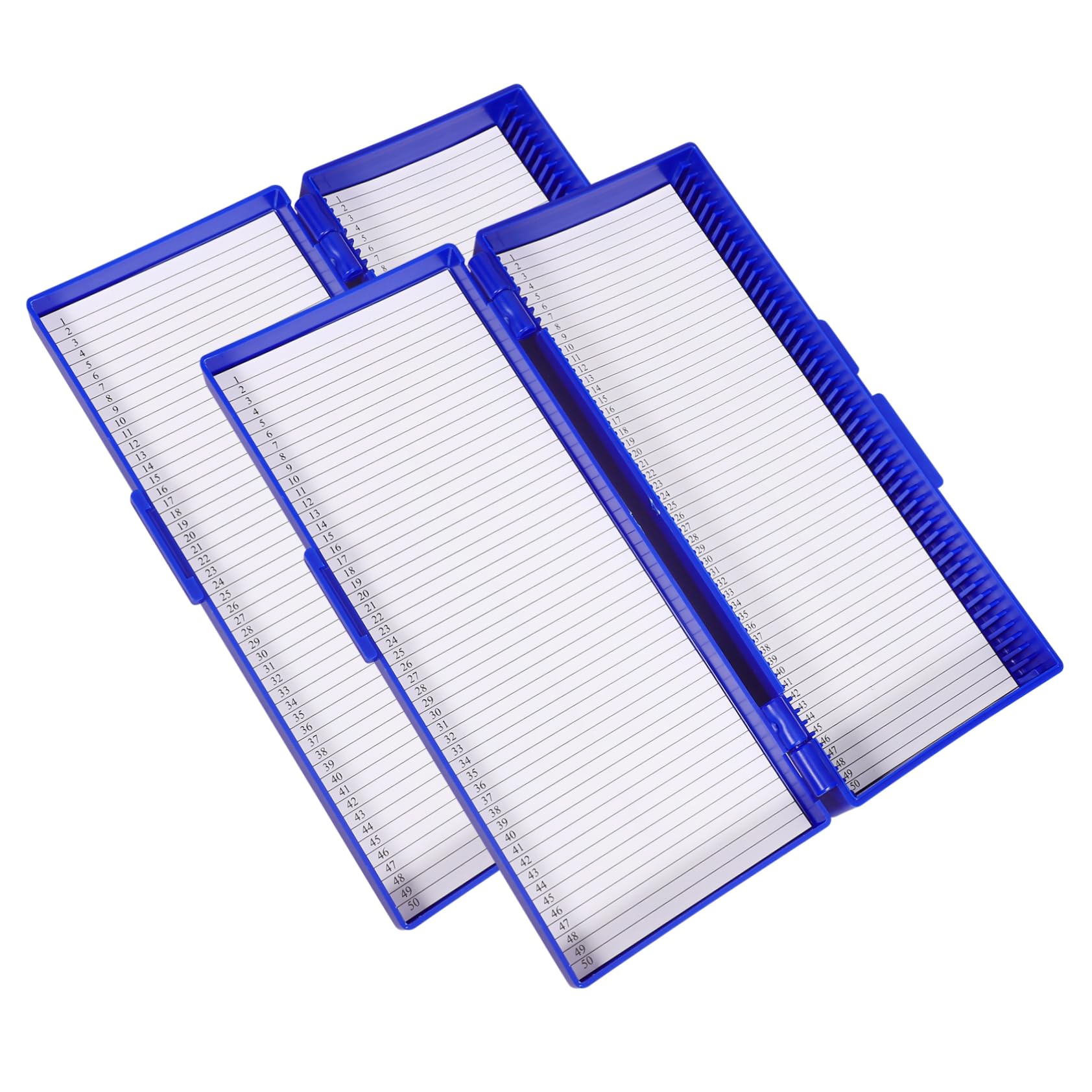 MUSISALY 2pcs 50 Slide Mailer Cajas Organizadoras Cubreobjetos y Portaobjetos Microscopio Coverslip Holder Slide Storage Holder Slideshow Accessories Slides Stand Slides Slide Holder Blue