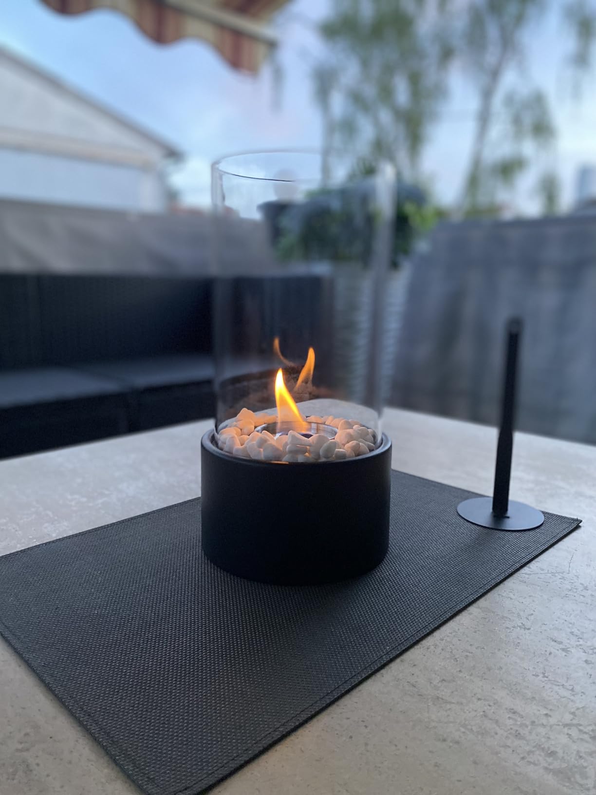 Tischkamin Mit 2 Brennkammern - Indoor Kamin 4h Brenndauer