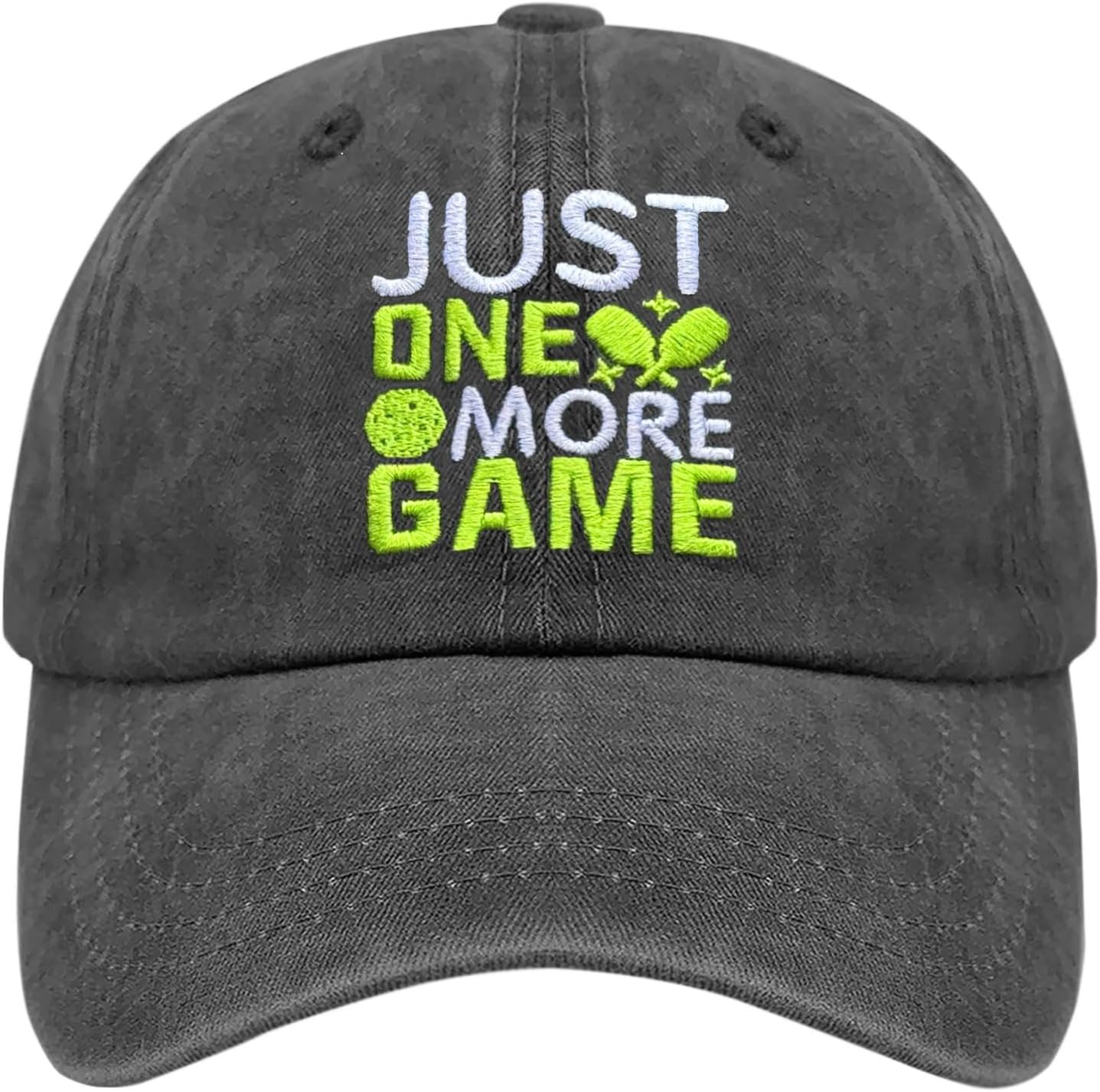 Embroidered Funny Baseball Hats for Women Adjustable Washed Vintage Pickleball Hats for Men Dad