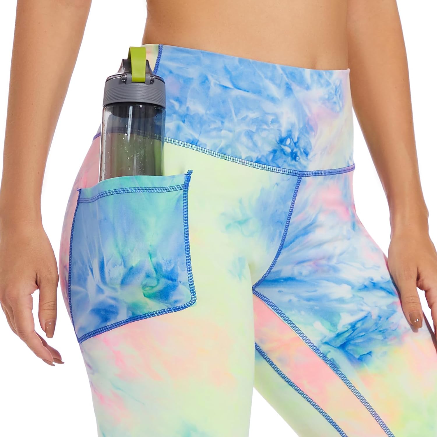 iniber Womens Biker Shorts with Pockets High Waist Workout Yoga Spandex Athletic Bicycle Leggings Shorts for Running - Image 3