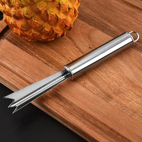 Miniatura 5 de Herramienta removedor de ojos de piña, clip multiusos, acero inoxidable en forma de V para fruta de cocina casera