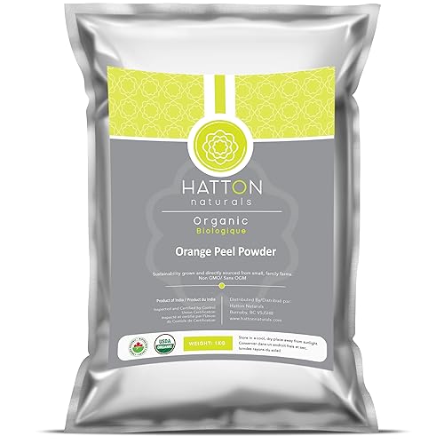 Polvo de cáscara de naranja orgánica  1 libra de cáscara de naranja fresca seca de naranja, perfecta para el cuidado de la piel, cuidado del