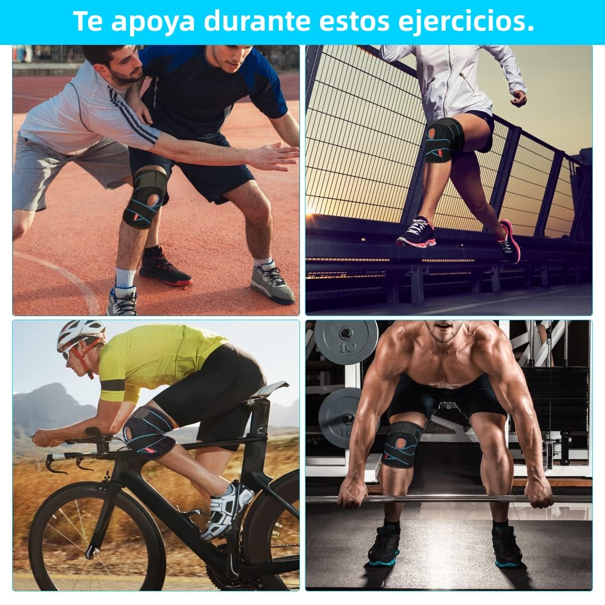 Rodilleras Menisco y Ligamento Deportiva Ajustable Rodillera de Neopreno con Silicona Rodillera Crossfit para Artritis Desgarro de Menisco Tendinitis Correr Unisex 1 Articulo