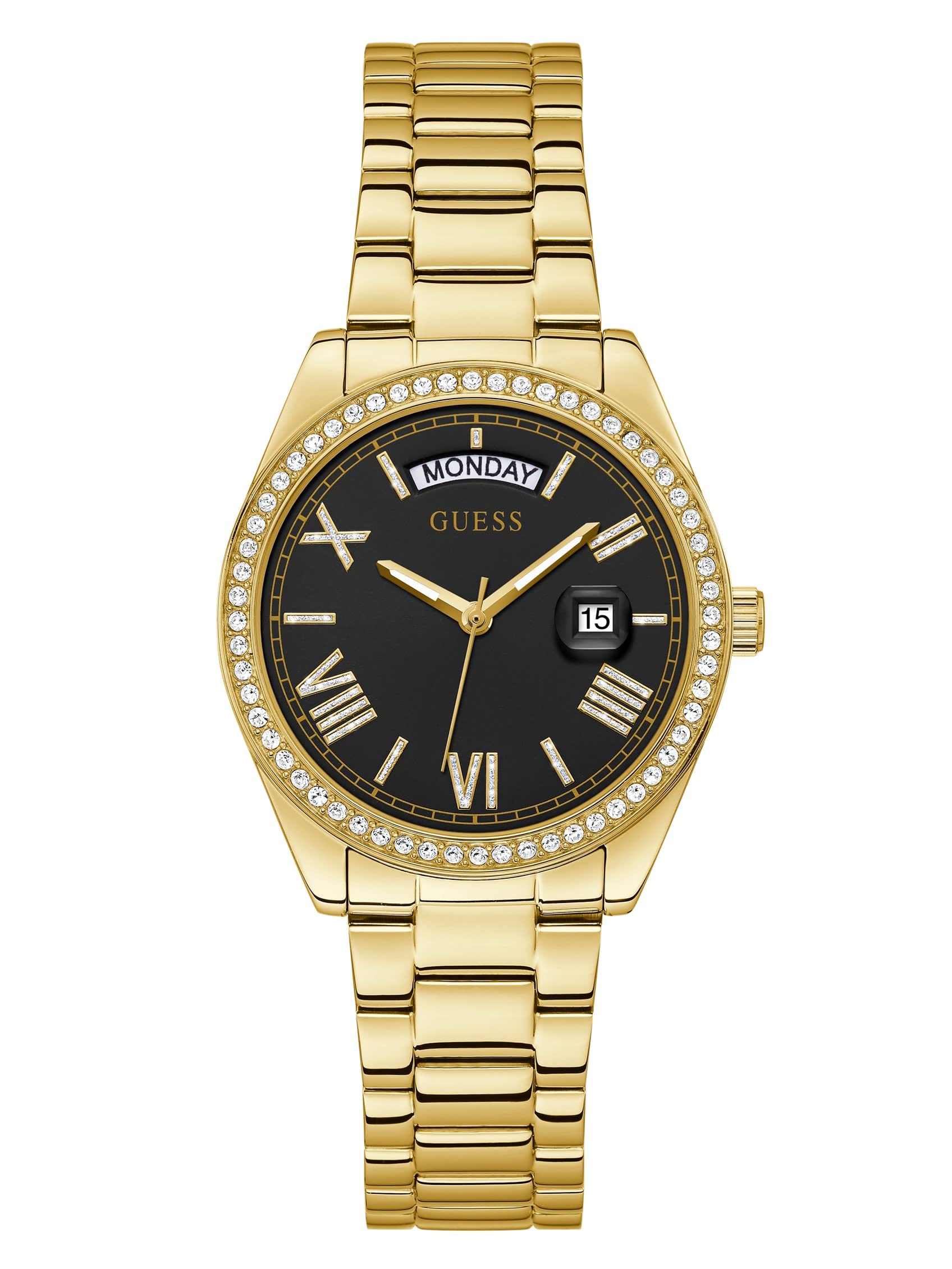 GUESS Women Analog Quartz Watch with Stainless Steel Strap GW0307L2