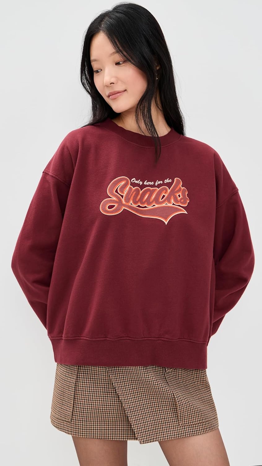 State & Lake Women's Only Here for the Snacks Sweatshirt - Image 2