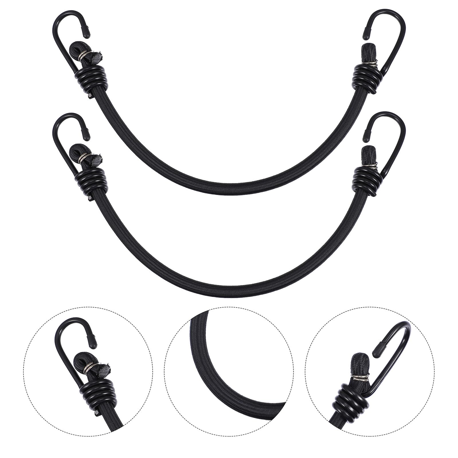 Corde Elastiche con Ganci 6 Pezzi 16 Pollici 10Mm Cinghie Elastiche per Fissaggio Bagagli Bici Moto Copertura da Campeggio Trasporto Sicuro Outdoor Viaggio