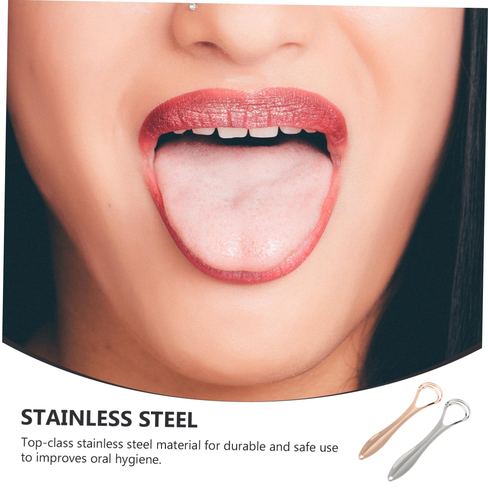 FRCOLOR 8 Pz Spazzola per la lingua etichette all'uncinetto gira chiave raschietto lingua tongue scraper latte detergente detersivo strumento per la pulizia della bocca pulitore orale