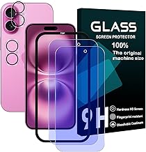 [Fingerprint Prevention, 2+2 Sheets Blue Light Cut] Wekrsu Domestic Asahi Glass Material, Tempered Glass, Compatible with iPhone 16, Glass Film, Camera Film, iPhone 16 Cover, Protective Film