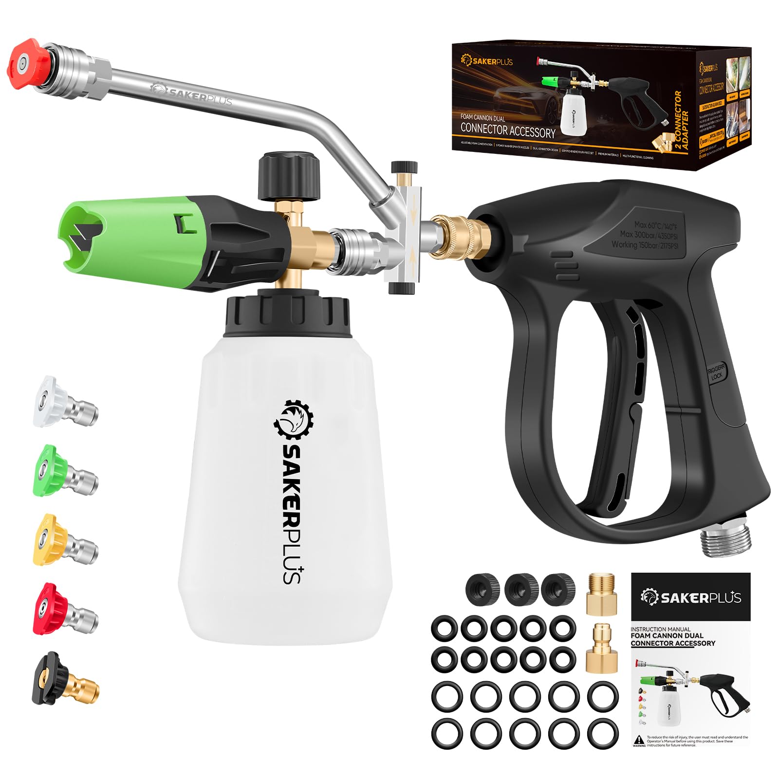 Sakerplus Foam Cannon Dual Connector Accessory