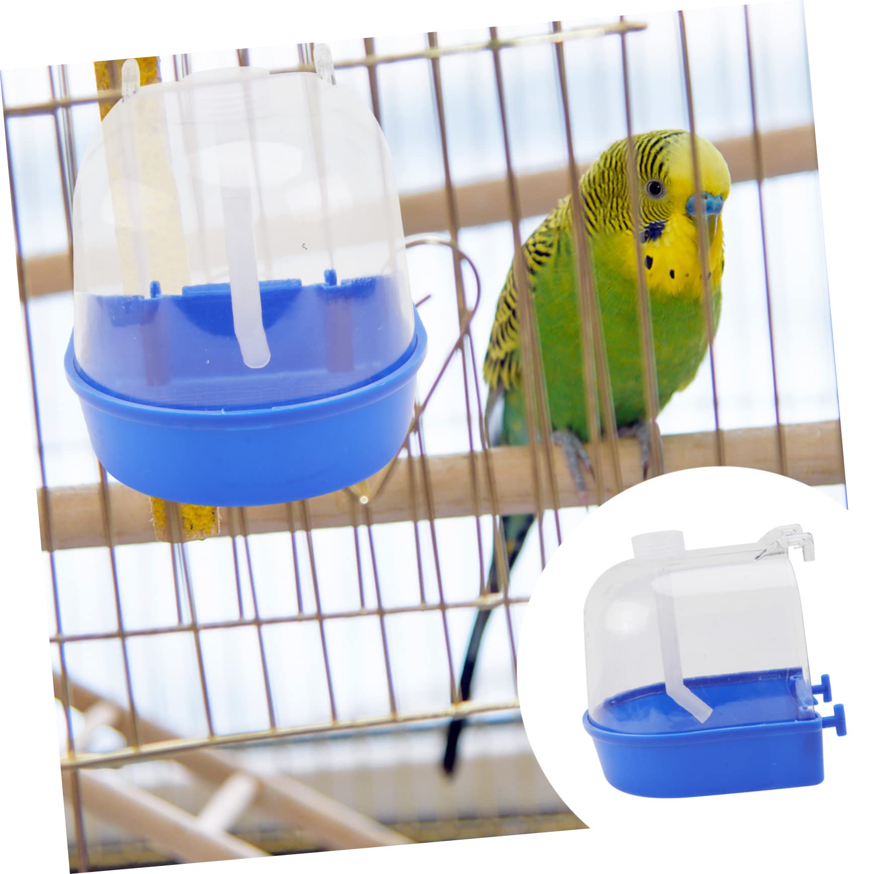Angoily 2sets Culla per Uccelli con Vasca da Bagno Sospesa Box per Bagni per Piccoli Uccelli Accessori Pratici per Pappagalli e Canarini Materiale Facile da Installare