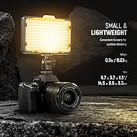 Vista 2 de Neewer on Camera Video Light Photo Dimmable 176 LED Panel with 1/4" Thread for Canon, Nikon, Sony and Other DSLR Cameras, 5600K