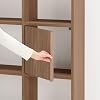 MUJI Stacking Shelf with Wooden Door, Walnut Veneer 83907983