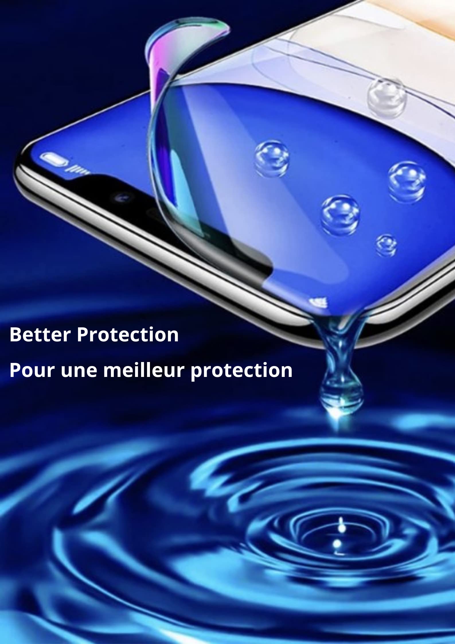WardSan Pellicola protettiva per schermo Hydrogel 3D per OPPO RENO2/RENO 2, protezione integrale 3D, trasparente invisibile, compatibile con cover, custodia, custodia in TPU morbido