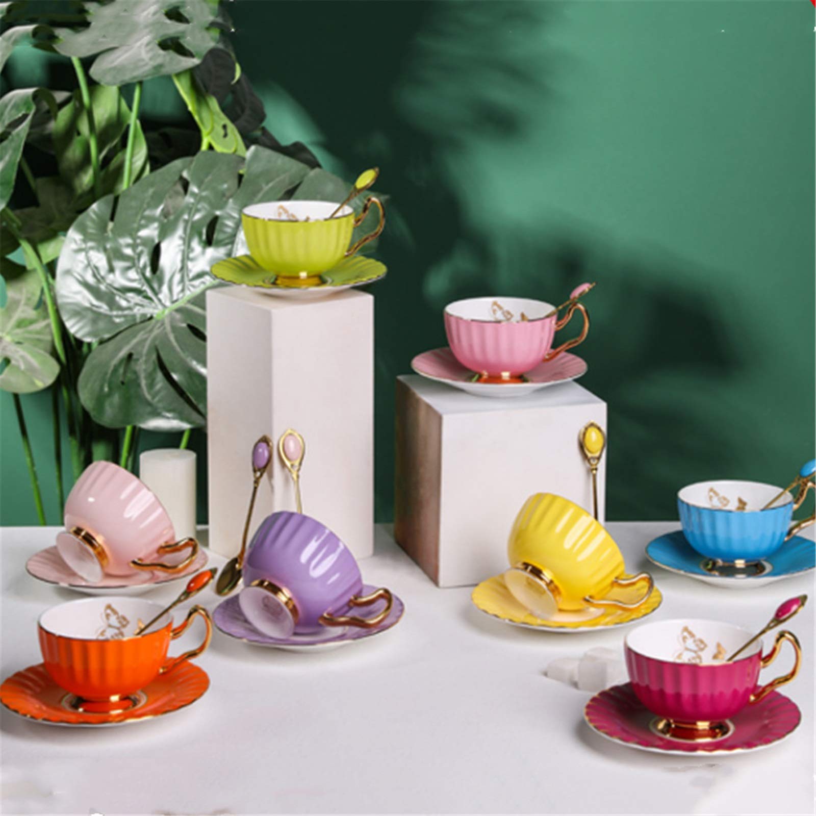 Amazon｜カップ & ソーサー セット セラミックコーヒーカップと