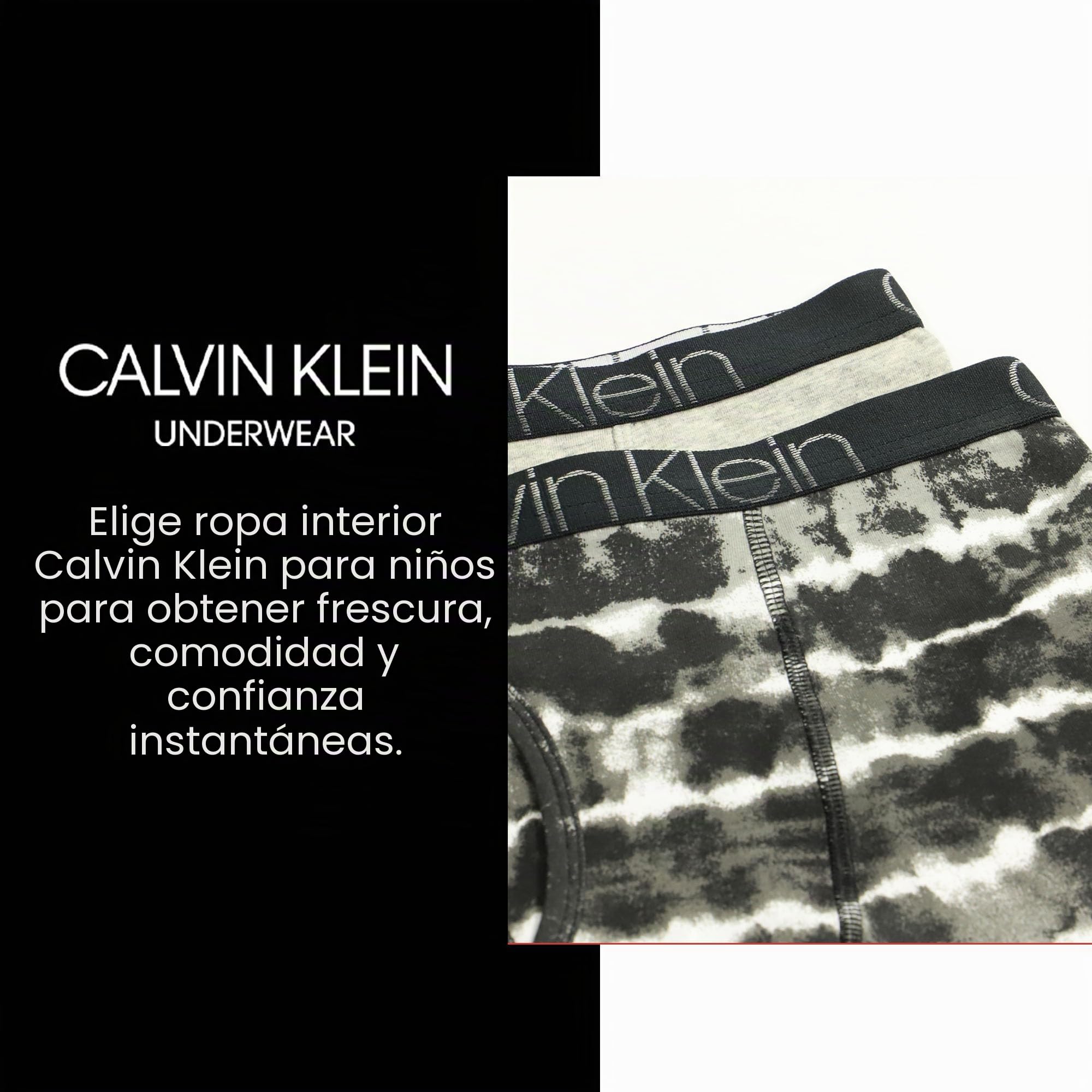 Calvin Klein Boys Underwear 4 Pack Boxer Briefs - Basics Value Pack Slip Niños (Pack de 4)