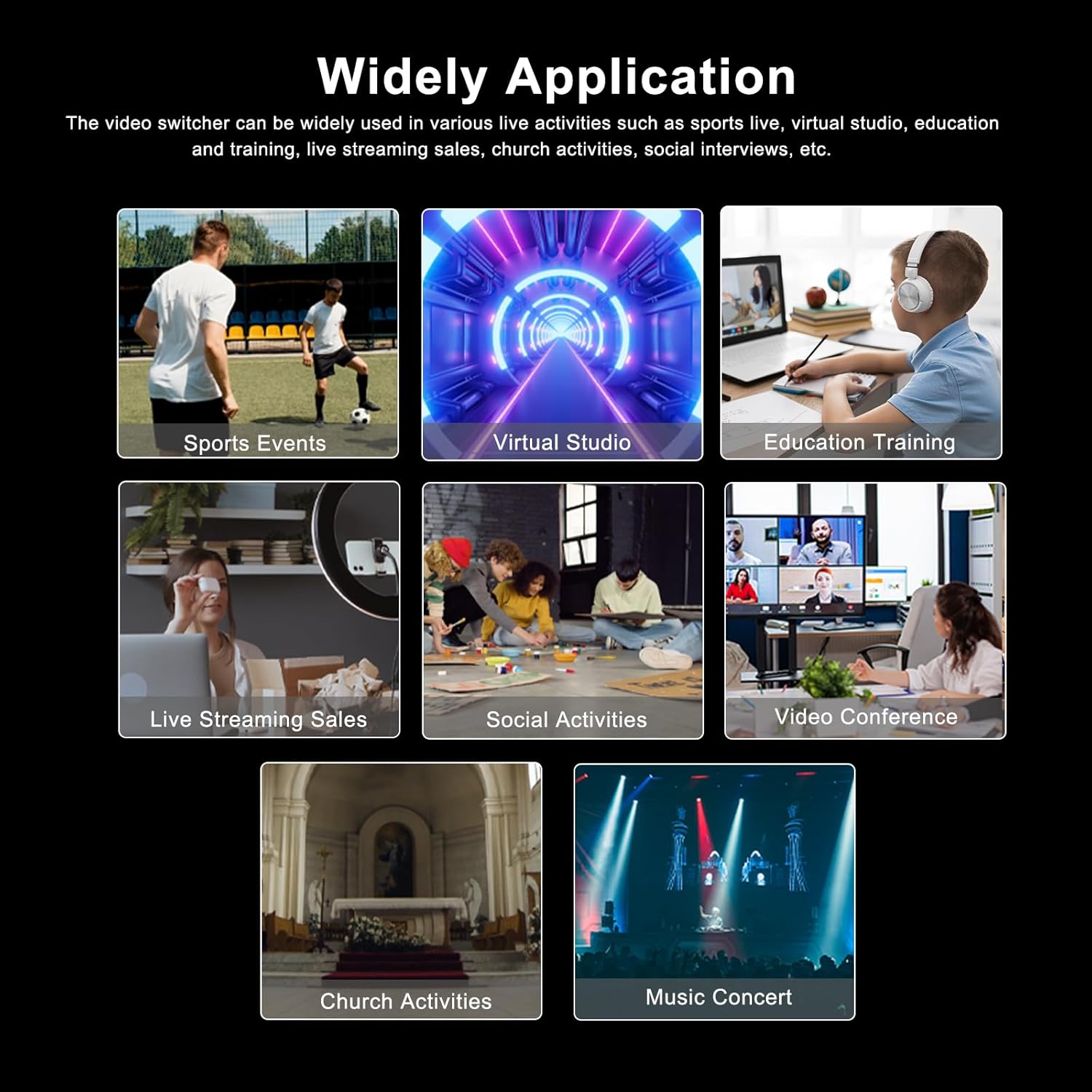 MOVMAGIC MF10 10.1 Inch 5CH Video Mixer with 2HDMI(4K60P) Input,PTZ,8-Layer Editing,Landscape & Portrait,Recording & Replay,USB 3.1,Video switcher for Live Streaming NDI(Optional) Upgradable