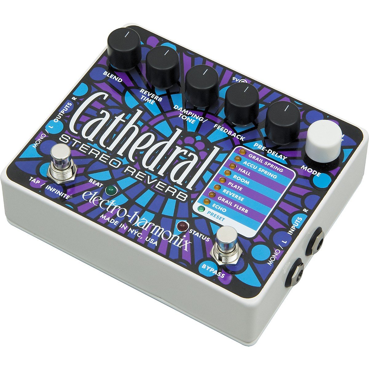 Amazon.com: Electro-Harmonix Cathedral Stereo Reverb Pedal 