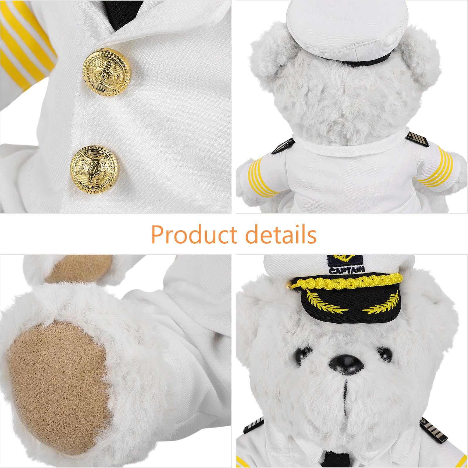 Orsetto di Peluche Morbido e Confortevole in Peluche Beige Cotone Pp, Uso Versatile per Decorazioni Festive e Feste Natalizie, Giocattolo Creativo e Unico
