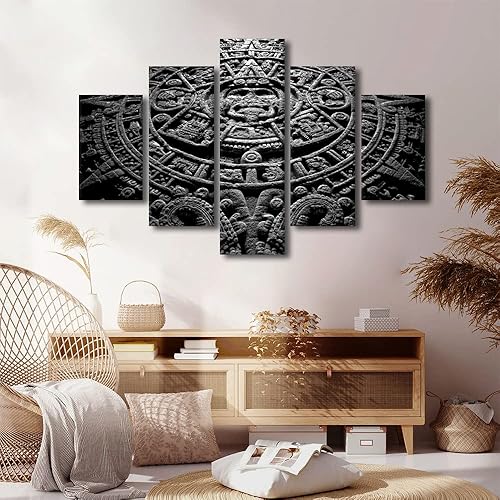 Miniatura 2 de Decoración azteca para pared, esculturas de México, pinturas artísticas religiosas, cuadros de pared para decoración de dormitorio, 5 piezas, arte