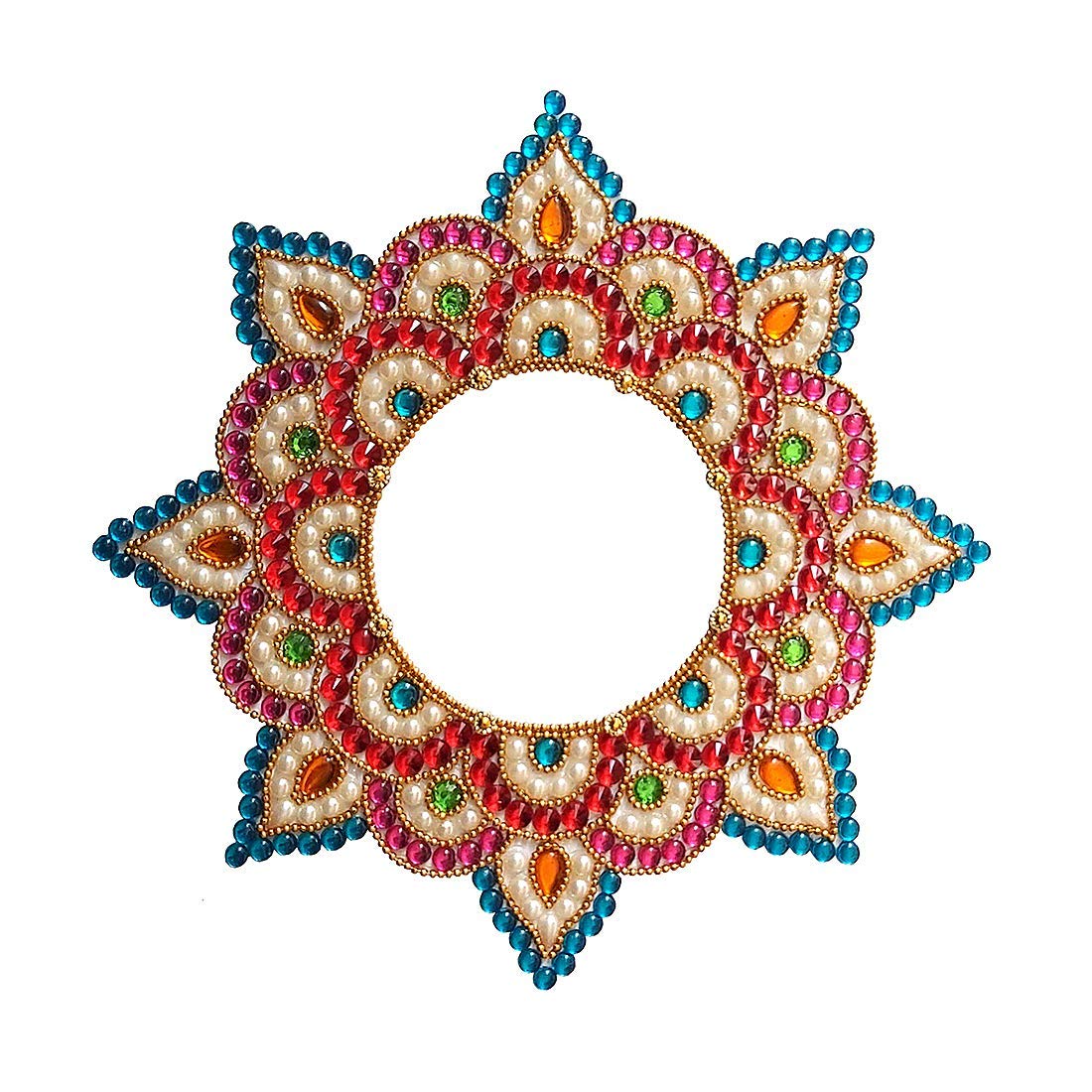 Buy Aabhaas Design Acrylic Kundan Dia Floor/Wall/Table Rangoli ...